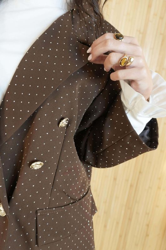Stella Micro Stud Classic Blazer Chocolate /5=